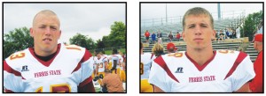 Kyle Parrish and Tom Schneider pose for a photo on Bulldog football media day. <span class='credit'>Photos By: Ben Thayer | Sports Editor</span><span class='description'>Kyle Parrish and Tom Schneider pose for a photo on Bulldog football media day. </span>